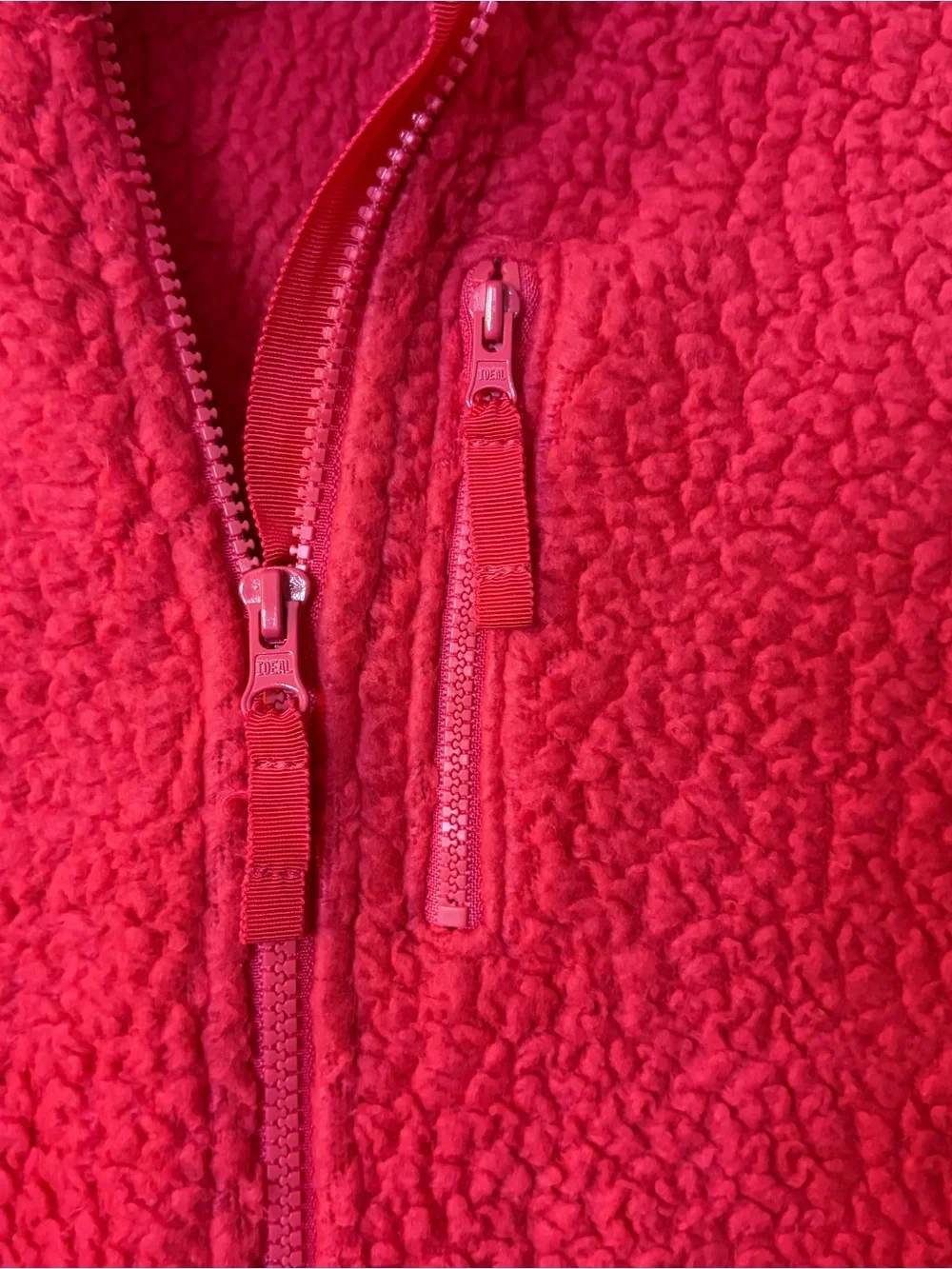Talbots Cozy Red Sherpa Zip Jacket 1X